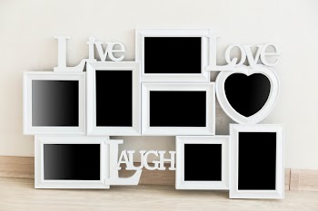 Empty white frame mockup