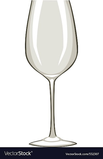 Empty wine glass vector image
