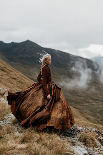Enchanted Autumn Overlook: A Haunting Romance in the Alps