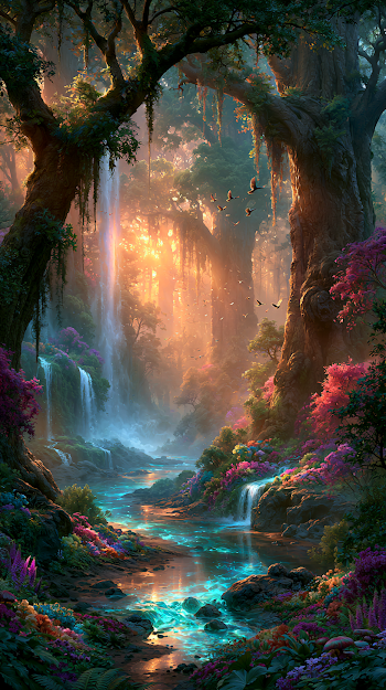 Enchanted Forest at Sunrise