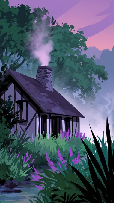 Enchanted Witch's Cottage with Chicken Legs Enchanted Witch's Cottage with Chicken Legs