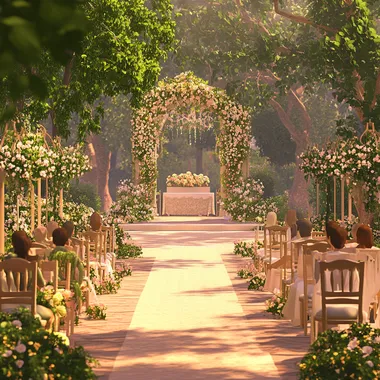 Enchanting Garden Wedding: A Scene of Elegance and Joy Enchanting Garden Wedding: A Scene of Elegance and Joy