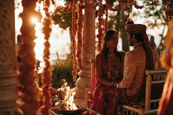 Enchanting Indian Wedding Ceremony at Golden Hour