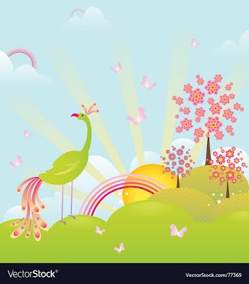 Enchanting landscape vector image