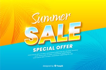 End of summer sales background Free Vector