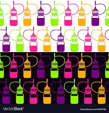 Endless background of bottle vector image