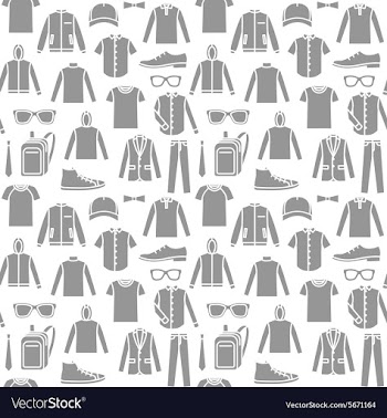 Endless clothes background vector image