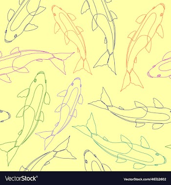endless pattern with fish