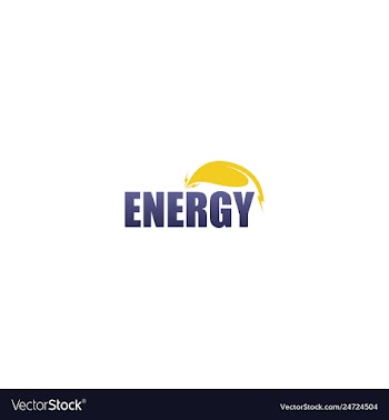 Energy brand text creative logo design vector image