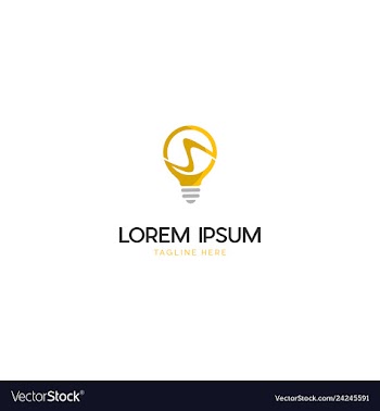 Energy bulb light power logo design vector image