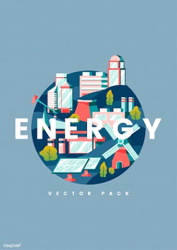 Energy concept vector in blue | Free stock vector - 486874