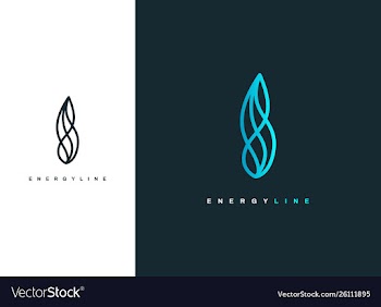 Energy line wave logo design template vector image