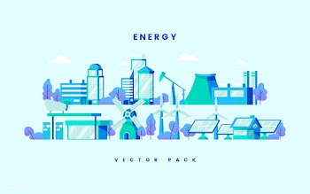 Energy saving concept vector in blue | Free stock vector - 486891