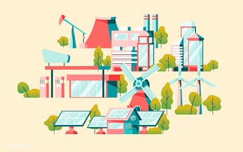 Energy saving concept vector in yellow | Free stock vector - 486877
