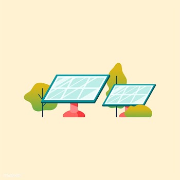 Energy saving concept with solar panels | Free stock vector - 486898
