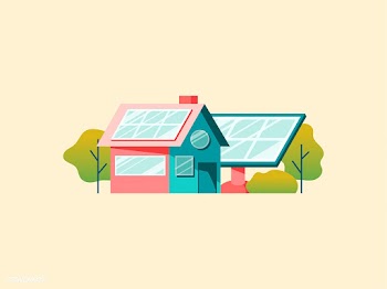 Energy saving concept with solar panels | Free stock vector - 486899