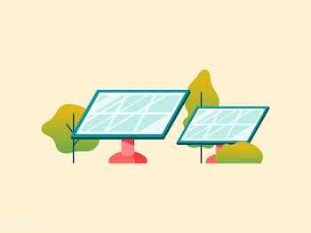 Energy saving concept with solar panels | Free stock vector - 486909