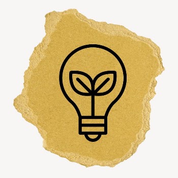 Energy saving icon collage element, | Free PSD - rawpixel