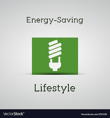  					Energy Saving Lifestyle poster Silver Background vector image														