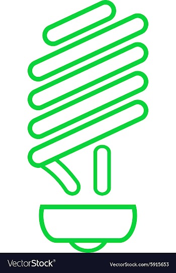 Energy saving light bulb on a white background vector image