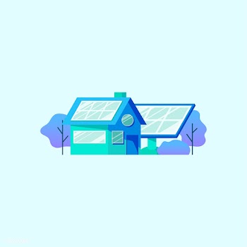 Energy saving with solar panel | Free stock vector - 486923