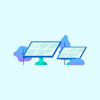 Energy saving with solar panels | Free stock vector - 486915