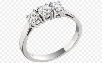 Engagement ring Brilliant Three Stone Ring - ring 
