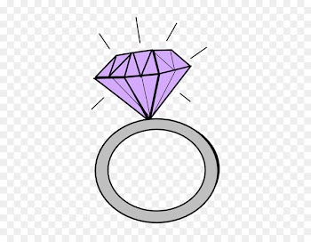 Engagement ring Diamond Clip art - Cartoon diamond ring purple 