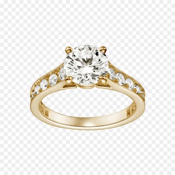 Engagement ring Diamond Wedding ring Gold - Cartier diamond ring 
