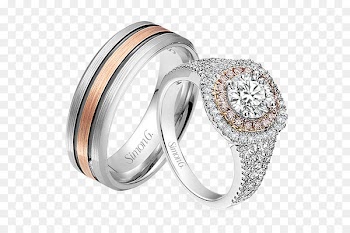 Engagement ring Jewellery Wedding ring Diamond - Simon G Jewelry Couple Rings Png 