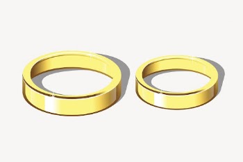 Engagement rings clipart, illustration vector. | Free Vector - rawpixel