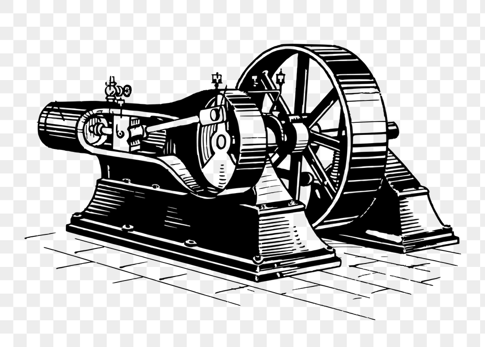 Engine png sticker, machine vintage | Free PNG - rawpixel