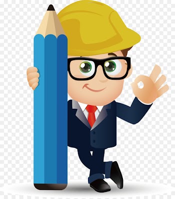Engineering Cartoon - Architectural Engineer vector material 