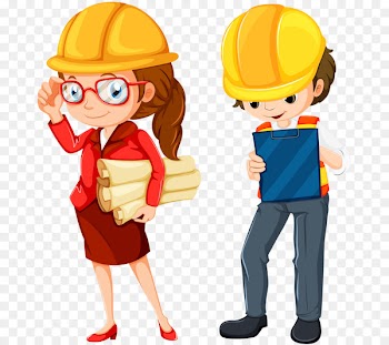 Engineering Royalty-free Cartoon Clip art - Two engineers 