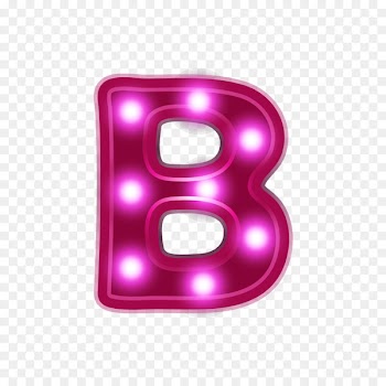 English alphabet Letter - Red neon alphabet B 
