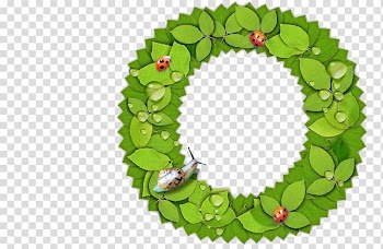 English alphabet Letter Typeface, Green leaves 0 transparent background PNG clipart