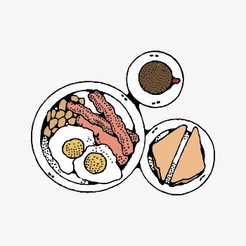 English breakfast clipart, drawing illustration | Free Vector Illustration - rawpixel