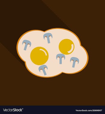 English breakfast with fried eggs and mushrooms o vector image