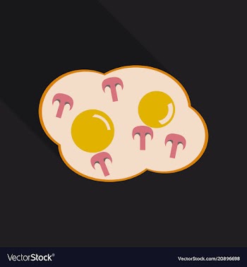 English breakfast with fried eggs and mushrooms o vector image