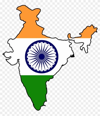 English Clip Art Images - Shape Of India Map