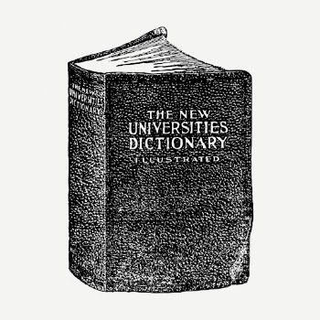 English dictionary, vintage object illustration | Free PSD Illustration - rawpixel