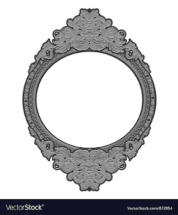 Engraved floral frame vector image