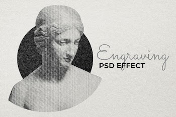 Engraving PSD effect photoshop add-on | Free stock illustration | High Resolution graphic