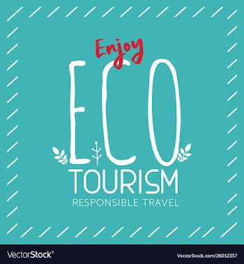 Enjoy eco tourism banner vector image