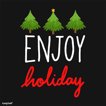 Enjoy holiday typography on black background | Free stock vector - 472592