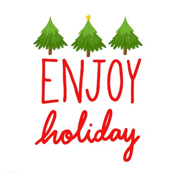 Enjoy holiday typography vector in red | Free stock vector - 472473