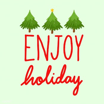 Enjoy holiday typography vector in red | Free stock vector - 472502