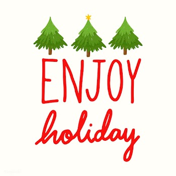 Enjoy holiday typography vector in red | Free stock vector - 472577