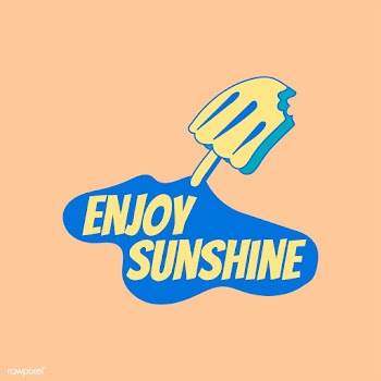 Enjoy the sunshine badge | Free stock vector - 592623
