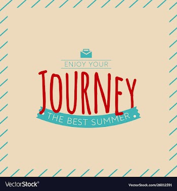 Enjoy your journey banner vector image
